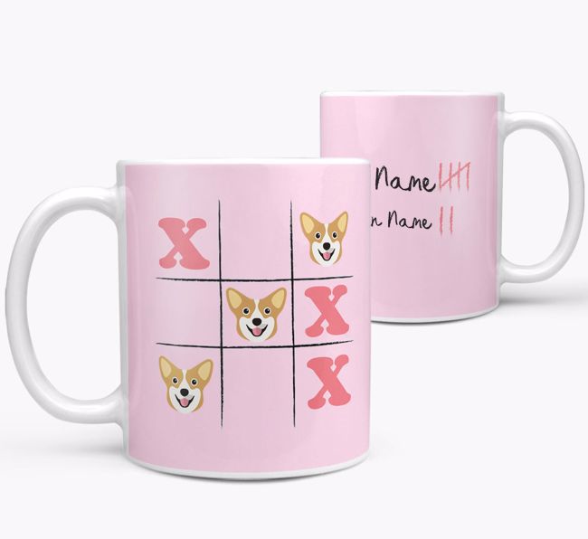 Noughts and Crosses: Personalized {breedFullName} Mug